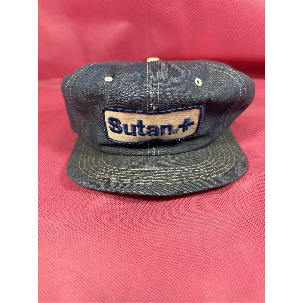 Sutan herbicide Mesh Trucker Hat Denim Snapback Patch Cap Seed Farm K-Products